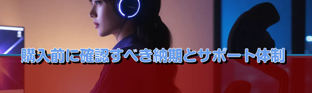 購入前に確認すべき納期とサポート体制