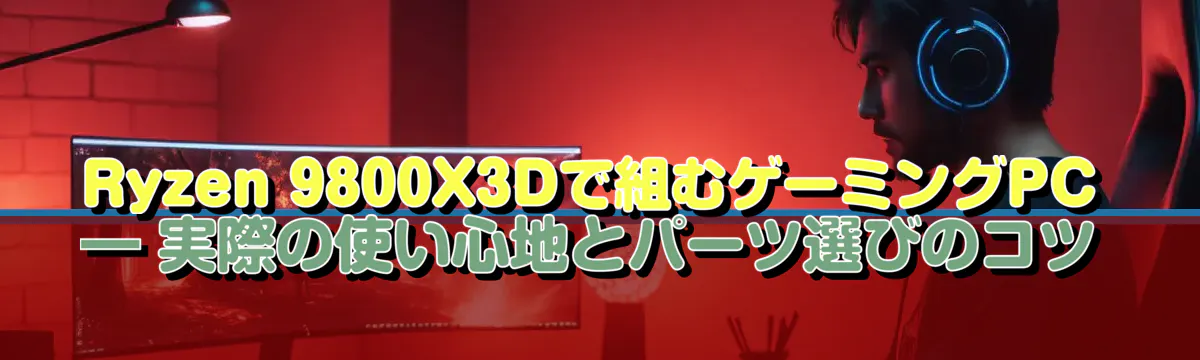 Ryzen&nbsp;9800X3Dで組むゲーミングPC ― 実際の使い心地とパーツ選びのコツ