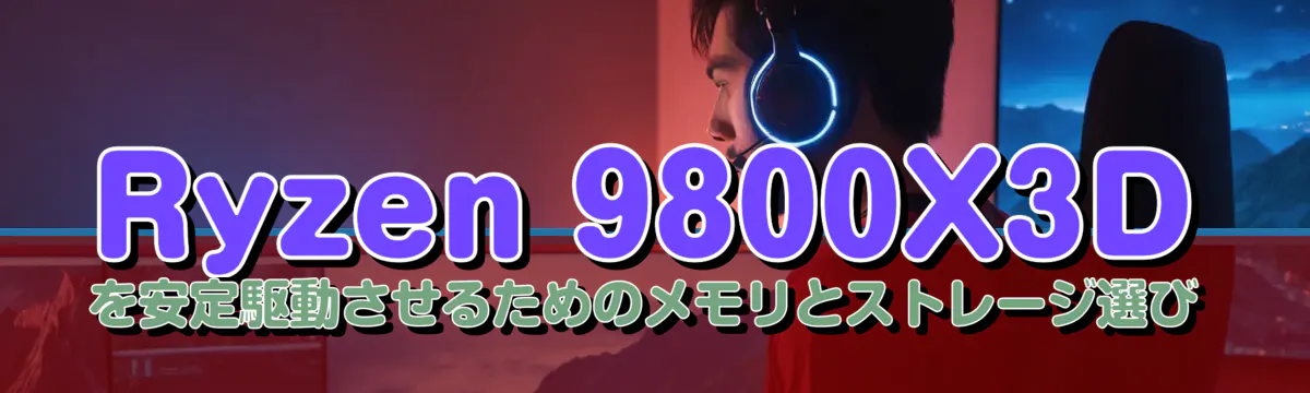 Ryzen&nbsp;9800X3Dを安定駆動させるためのメモリとストレージ選び
