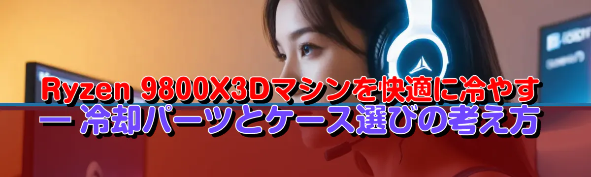 Ryzen&nbsp;9800X3Dマシンを快適に冷やす ― 冷却パーツとケース選びの考え方