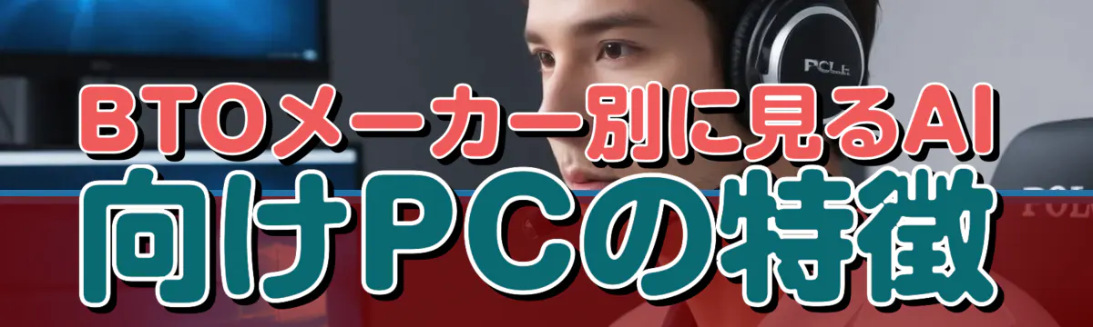 BTOメーカー別に見るAI向けPCの特徴