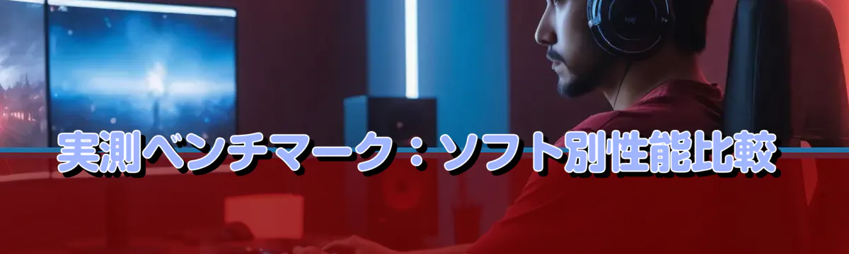 実測ベンチマーク：ソフト別性能比較