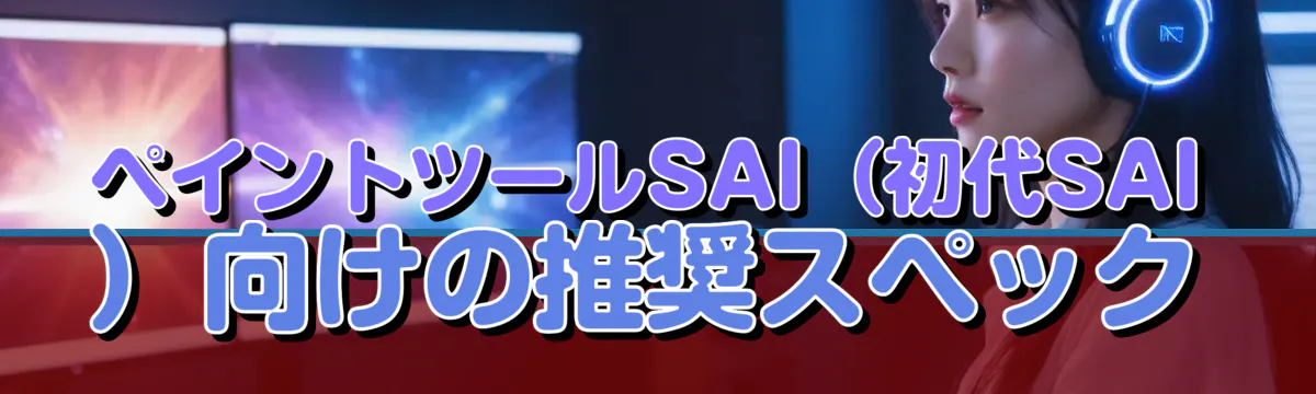 ペイントツールSAI（初代SAI）向けの推奨スペック