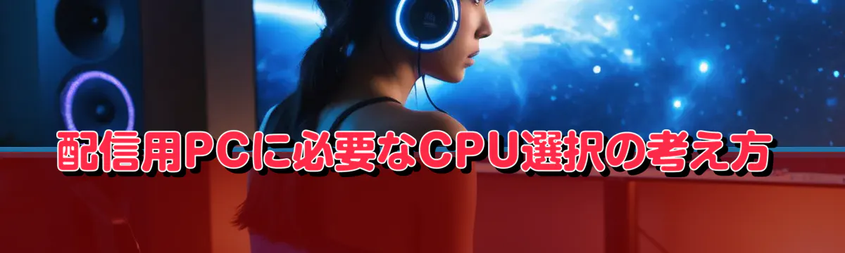 配信用PCに必要なCPU選択の考え方
