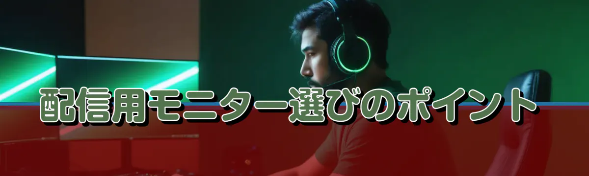 配信用モニター選びのポイント
