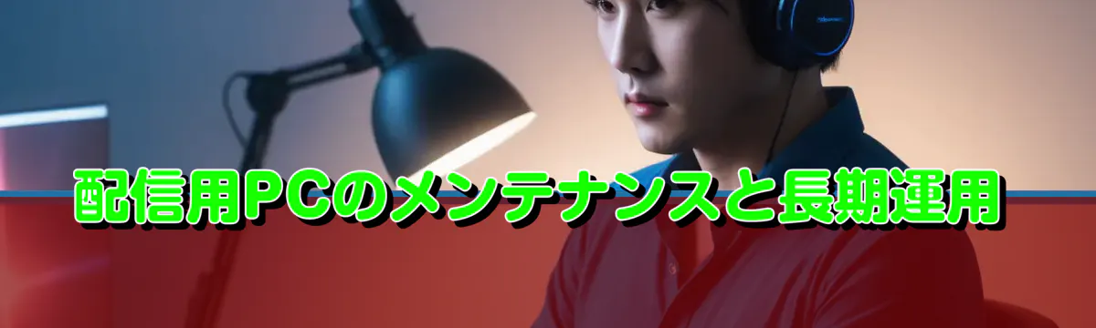 配信用PCのメンテナンスと長期運用