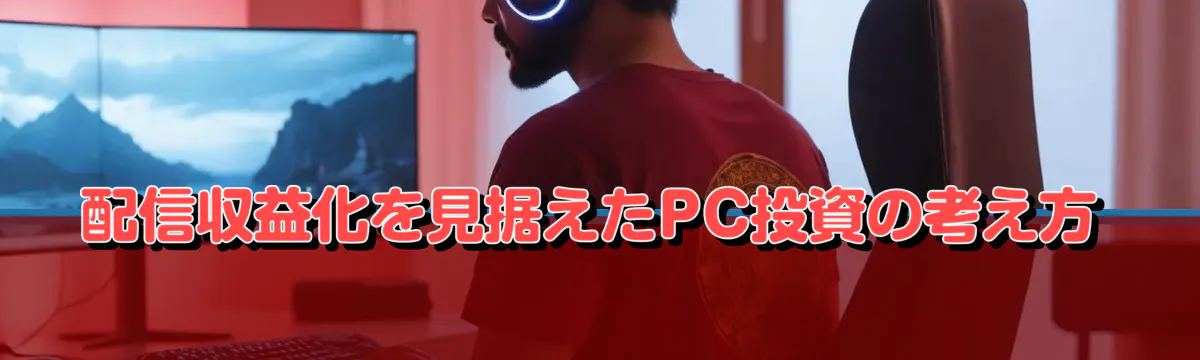 配信収益化を見据えたPC投資の考え方
