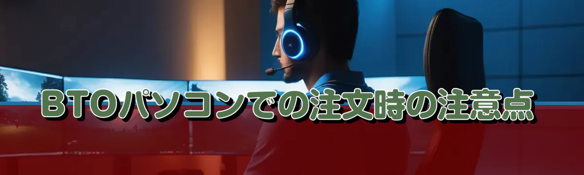 BTOパソコンでの注文時の注意点