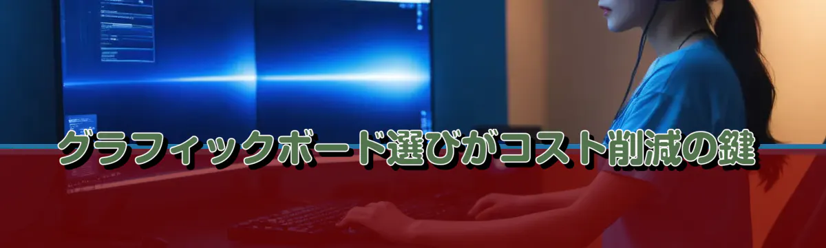 グラフィックボード選びがコスト削減の鍵