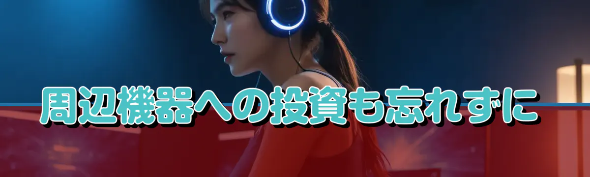 周辺機器への投資も忘れずに