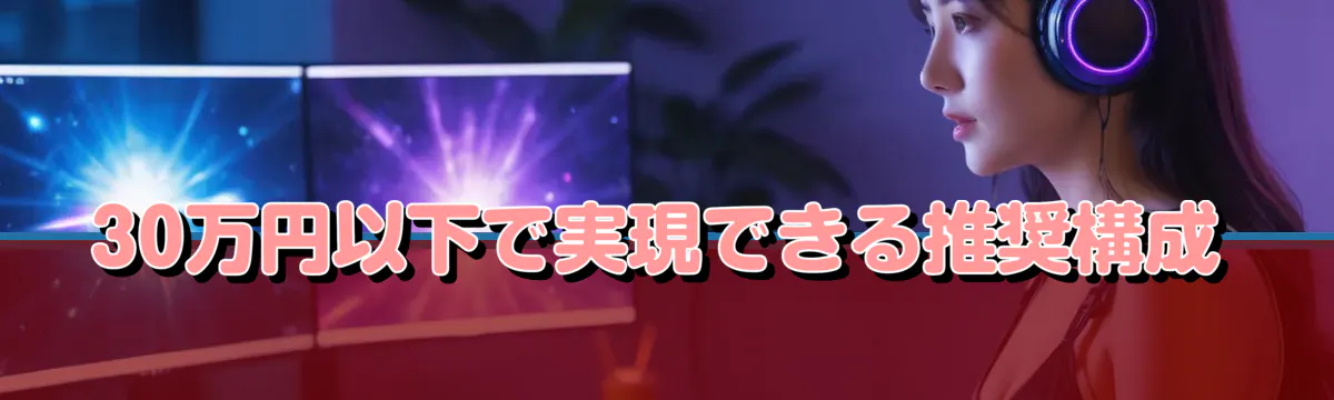 30万円以下で実現できる推奨構成