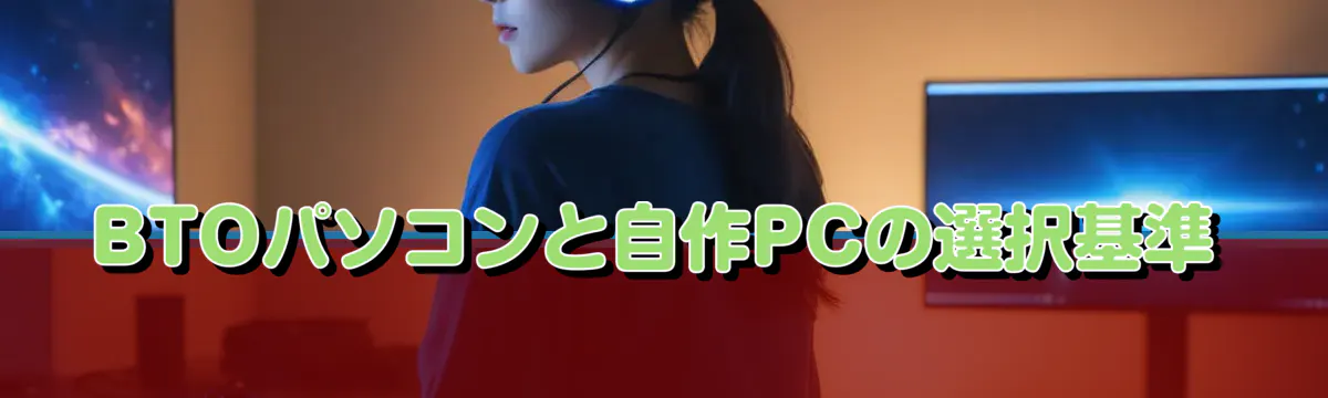 BTOパソコンと自作PCの選択基準