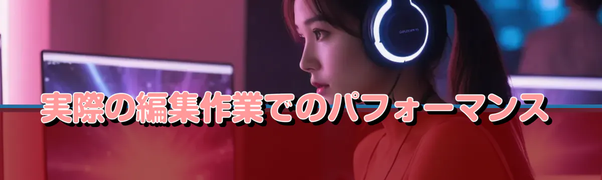 実際の編集作業でのパフォーマンス