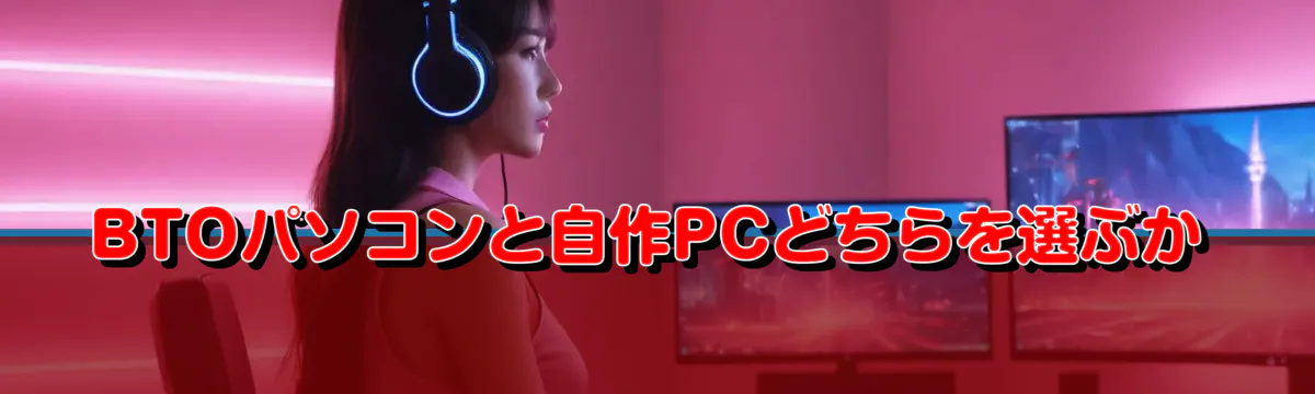 BTOパソコンと自作PCどちらを選ぶか
