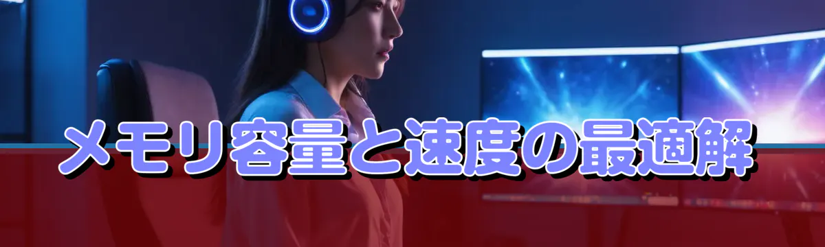 メモリ容量と速度の最適解