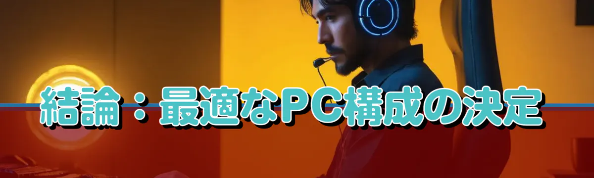 結論：最適なPC構成の決定