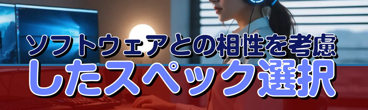 ソフトウェアとの相性を考慮したスペック選択