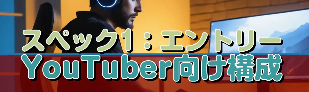 スペック1：エントリーYouTuber向け構成