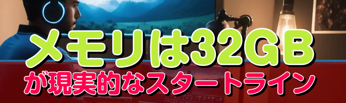 メモリは32GBが現実的なスタートライン
