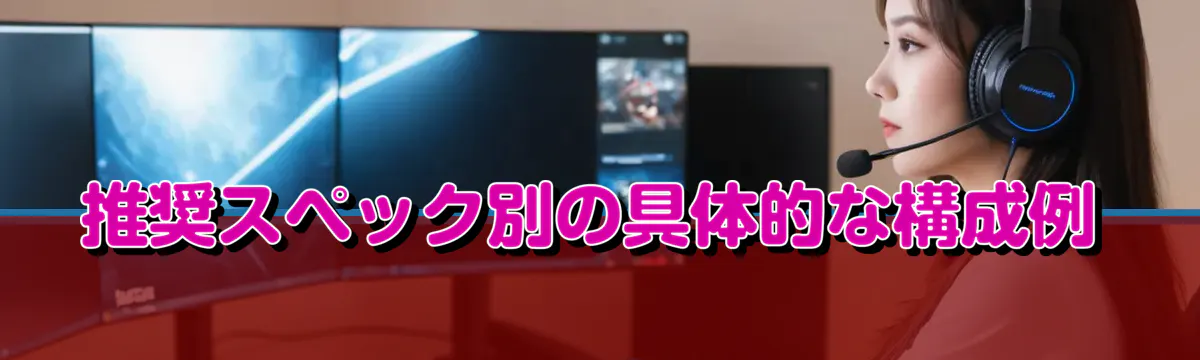 推奨スペック別の具体的な構成例