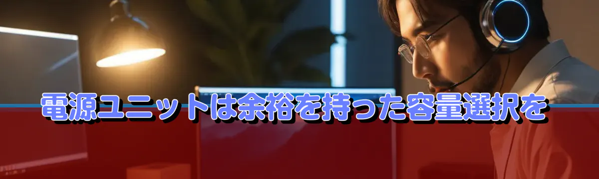 電源ユニットは余裕を持った容量選択を