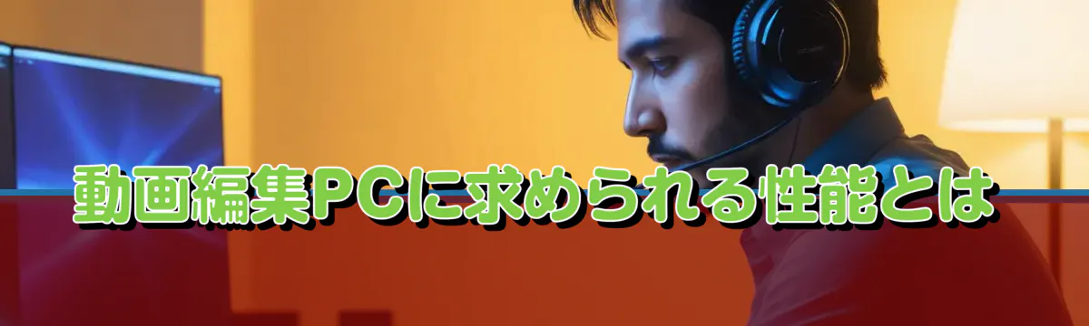 動画編集PCに求められる性能とは