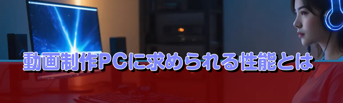 動画制作PCに求められる性能とは