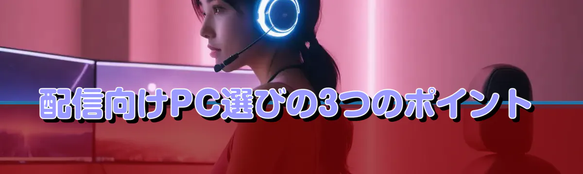 配信向けPC選びの3つのポイント