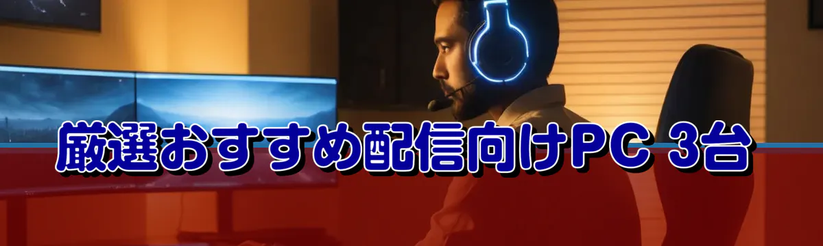 厳選おすすめ配信向けPC 3台