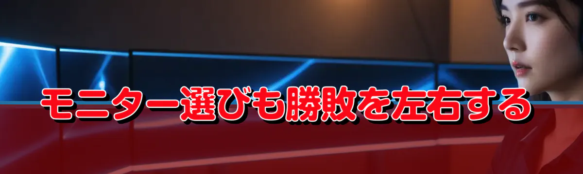モニター選びも勝敗を左右する