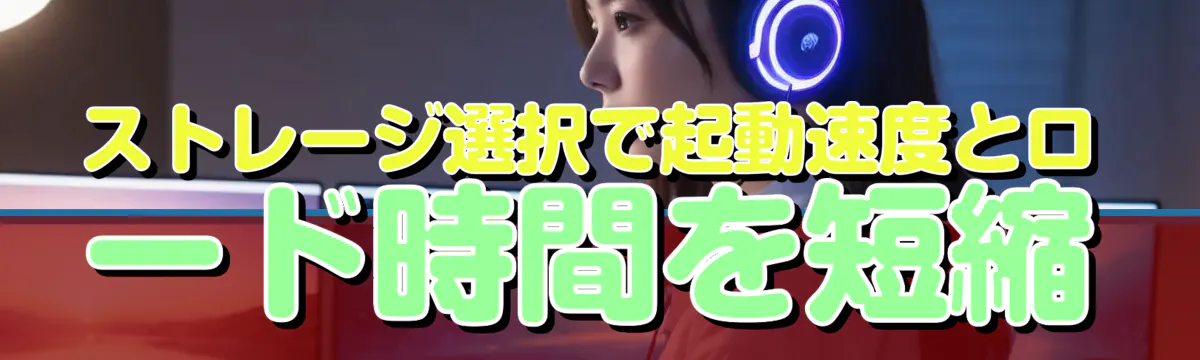 ストレージ選択で起動速度とロード時間を短縮