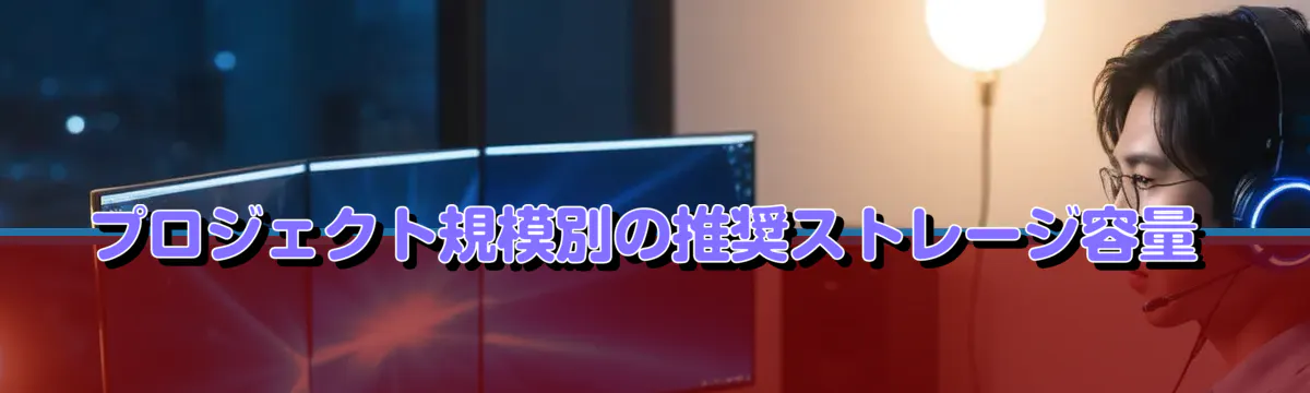 プロジェクト規模別の推奨ストレージ容量