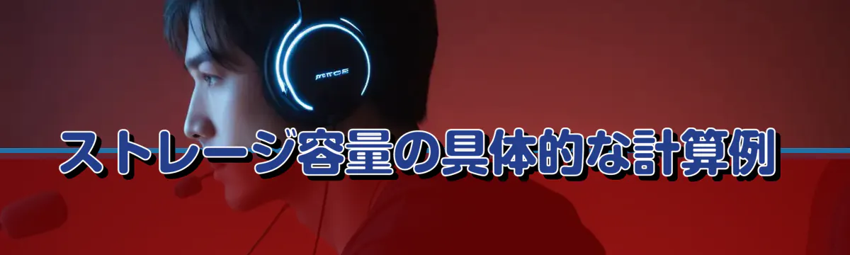 ストレージ容量の具体的な計算例