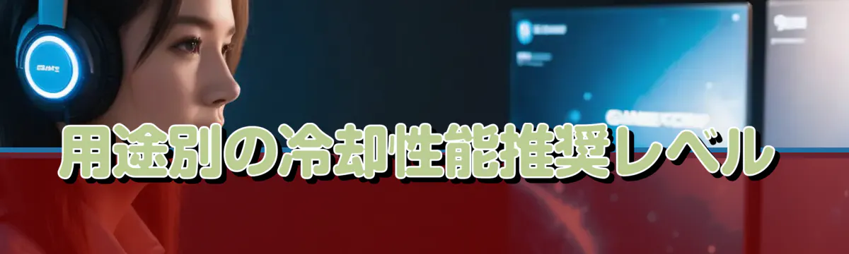 用途別の冷却性能推奨レベル