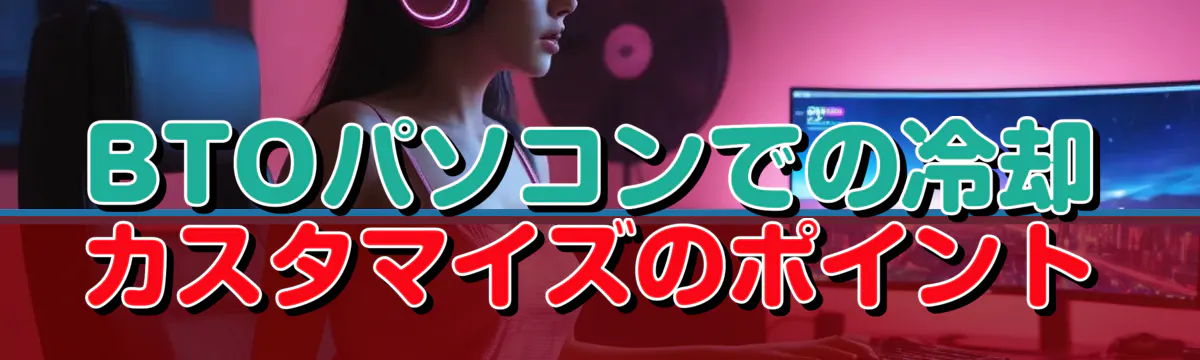 BTOパソコンでの冷却カスタマイズのポイント