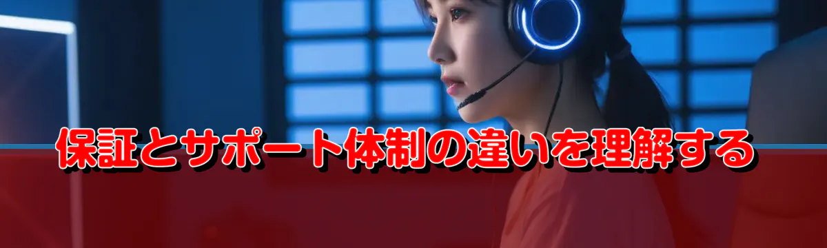 保証とサポート体制の違いを理解する
