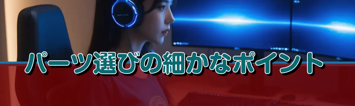 パーツ選びの細かなポイント
