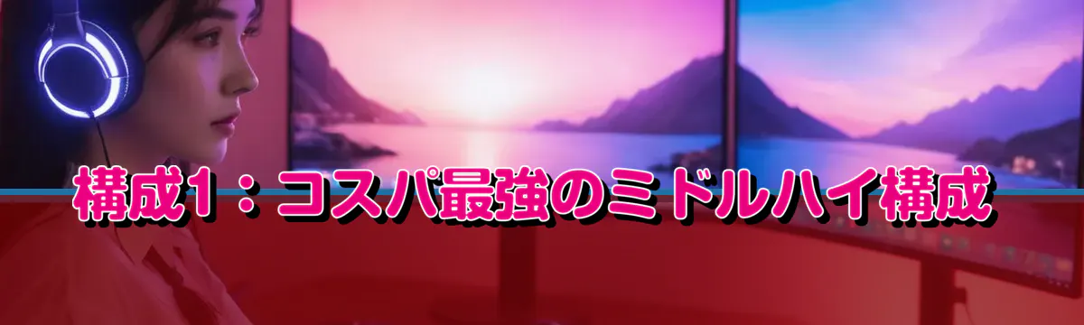 構成1：コスパ最強のミドルハイ構成