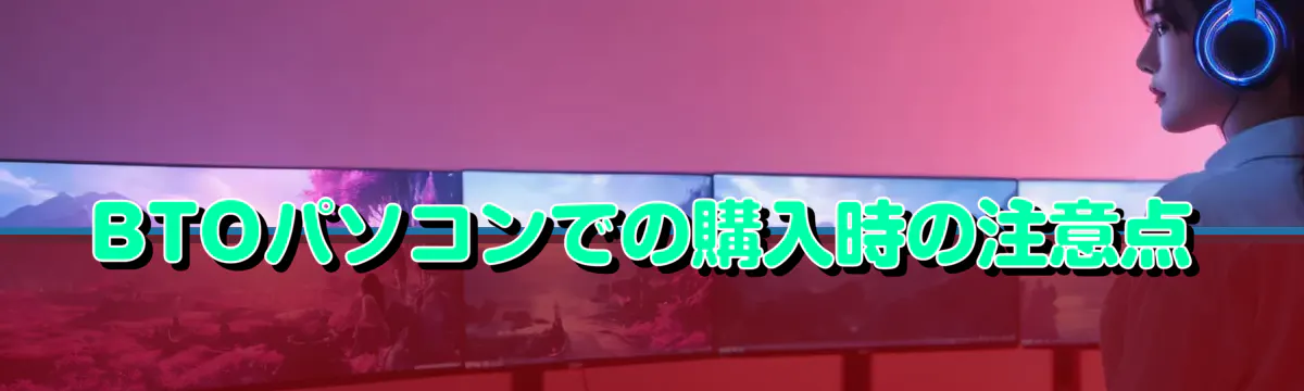 BTOパソコンでの購入時の注意点
