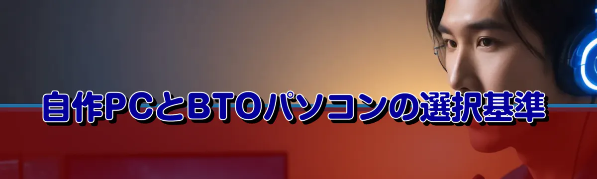 自作PCとBTOパソコンの選択基準