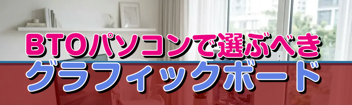 BTOパソコンで選ぶべきグラフィックボード