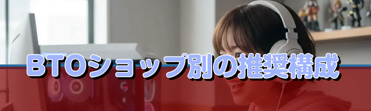 BTOショップ別の推奨構成