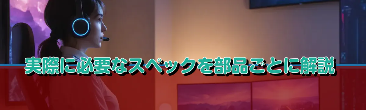 実際に必要なスペックを部品ごとに解説