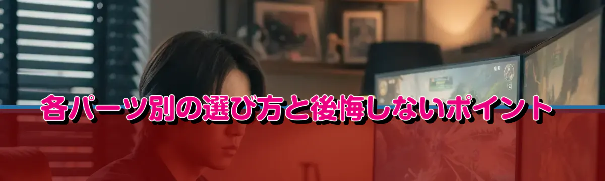 各パーツ別の選び方と後悔しないポイント