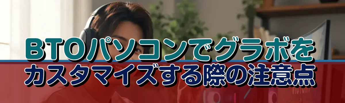 BTOパソコンでグラボをカスタマイズする際の注意点