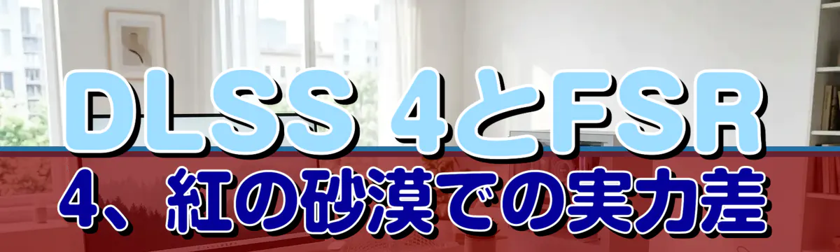 DLSS 4とFSR 4、紅の砂漠での実力差