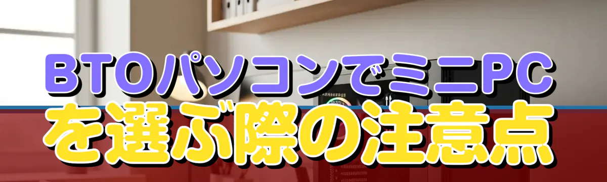 BTOパソコンでミニPCを選ぶ際の注意点