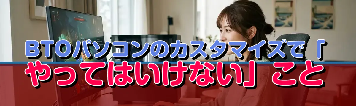 BTOパソコンのカスタマイズで「やってはいけない」こと
