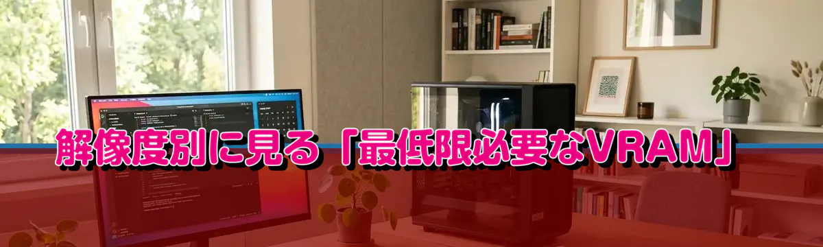 解像度別に見る「最低限必要なVRAM」