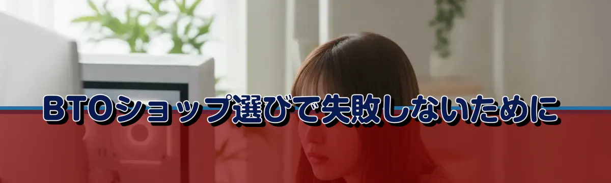 BTOショップ選びで失敗しないために